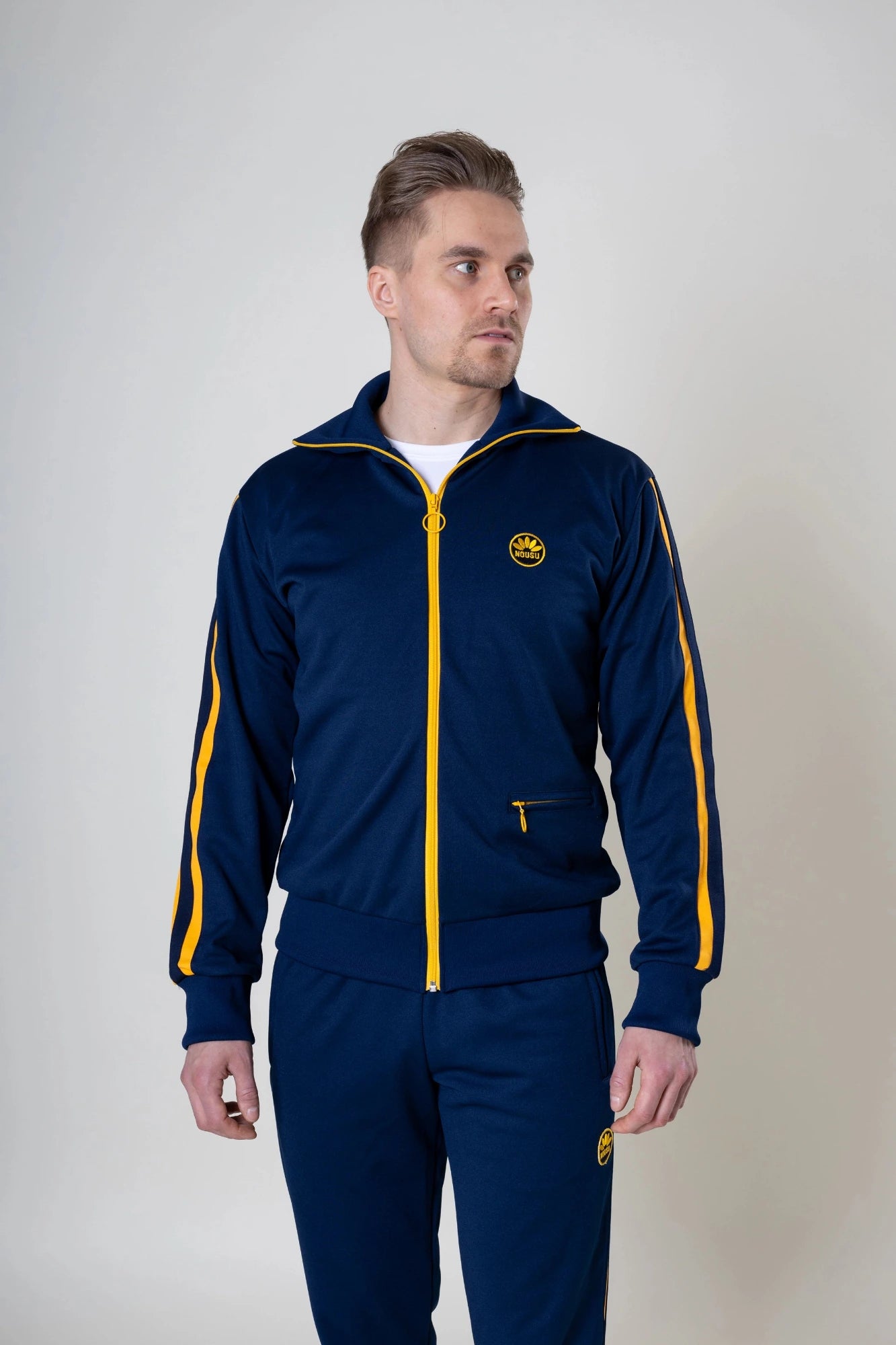 Nousu Kilpailu sininen miesten verkkatakki