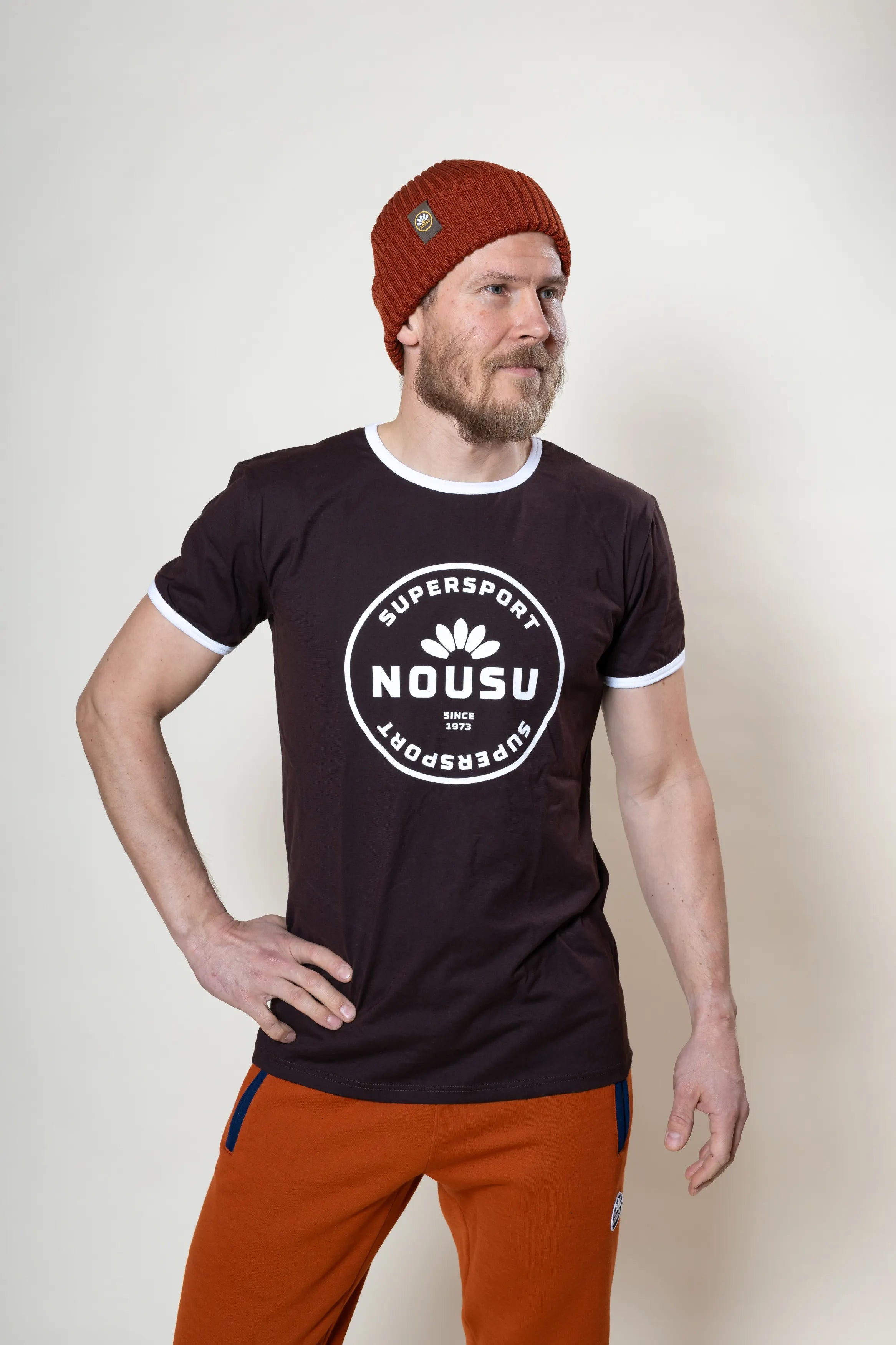 Nousu Supersport 2025 ruskea miesten t-paita