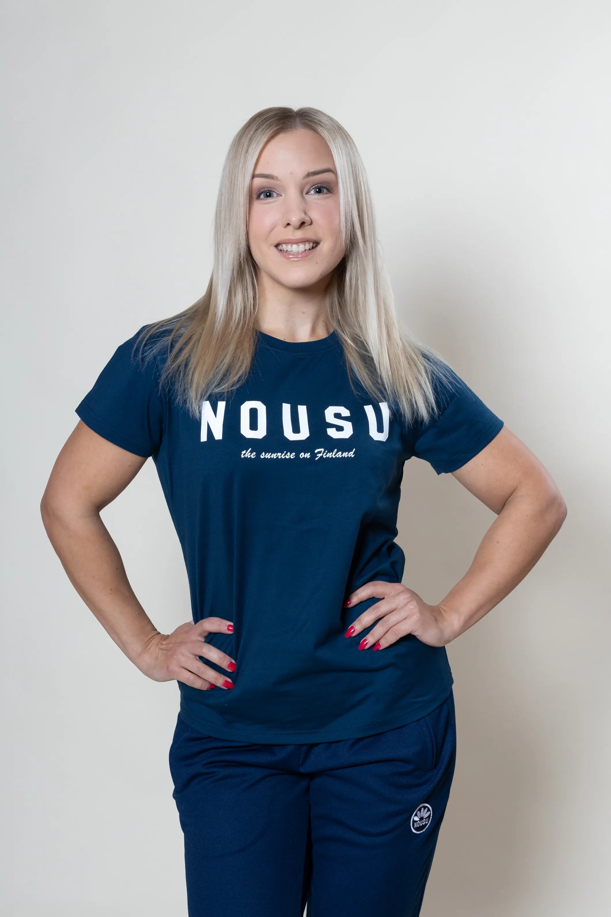 Nousu The Sunrise on Finland t-paita naiset, sininen