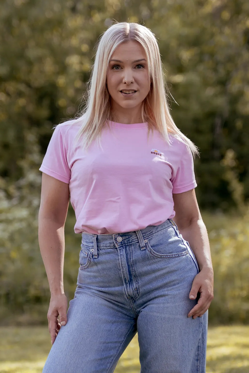 Moderni t-paita pinkki naiset