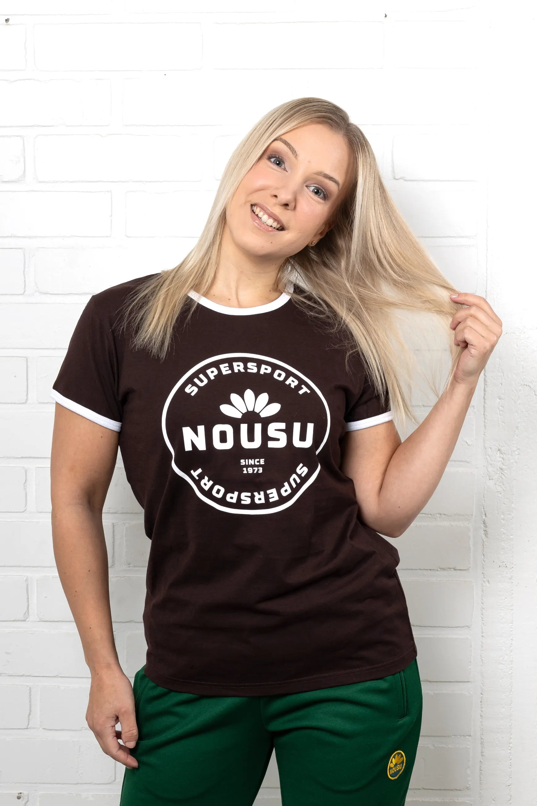 Nousu Supersport 2025 ruskea naisten t-paita